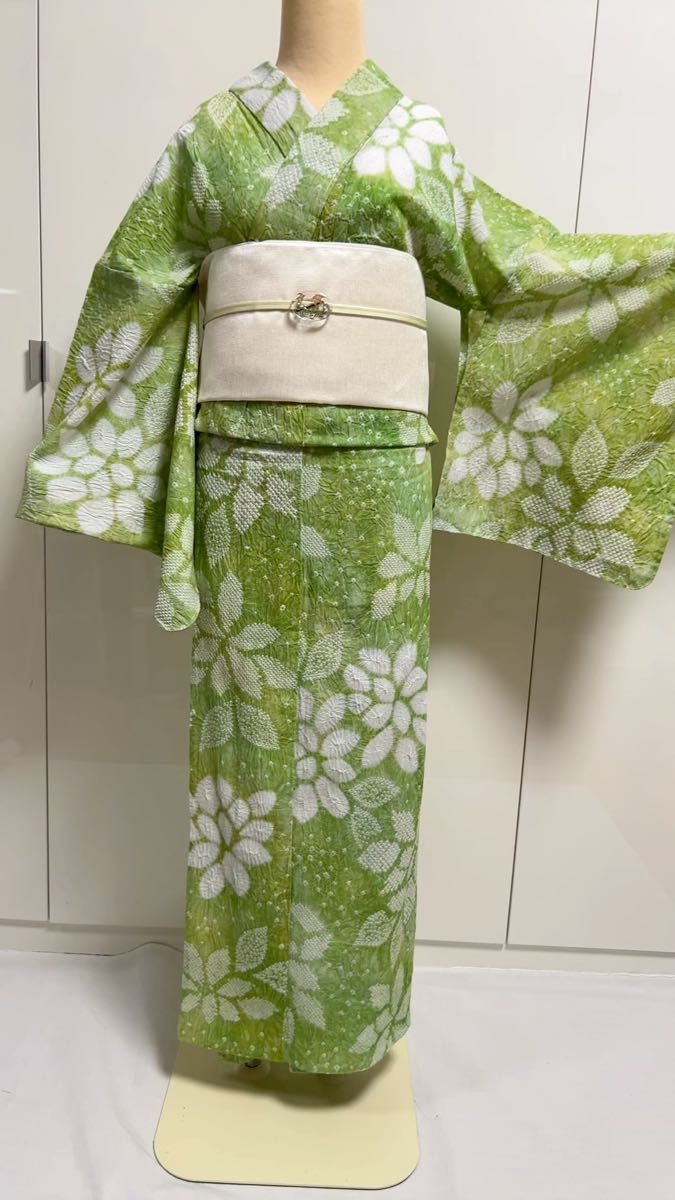 ゆかた 浴衣 しぼり 絞り LLサイズ 藤井絞り 花火やお祭りに 浴衣単品販売 下駄 ゲタ サイズはLL