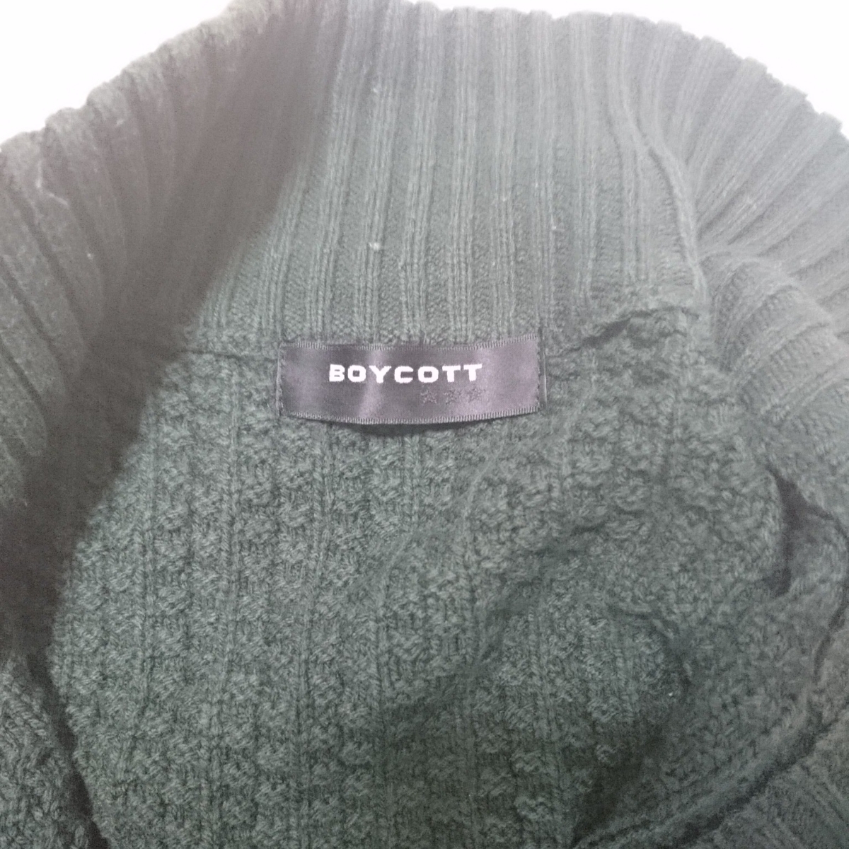 ボイコット BOYCOTT セーター サイズ3 グリーン_画像3