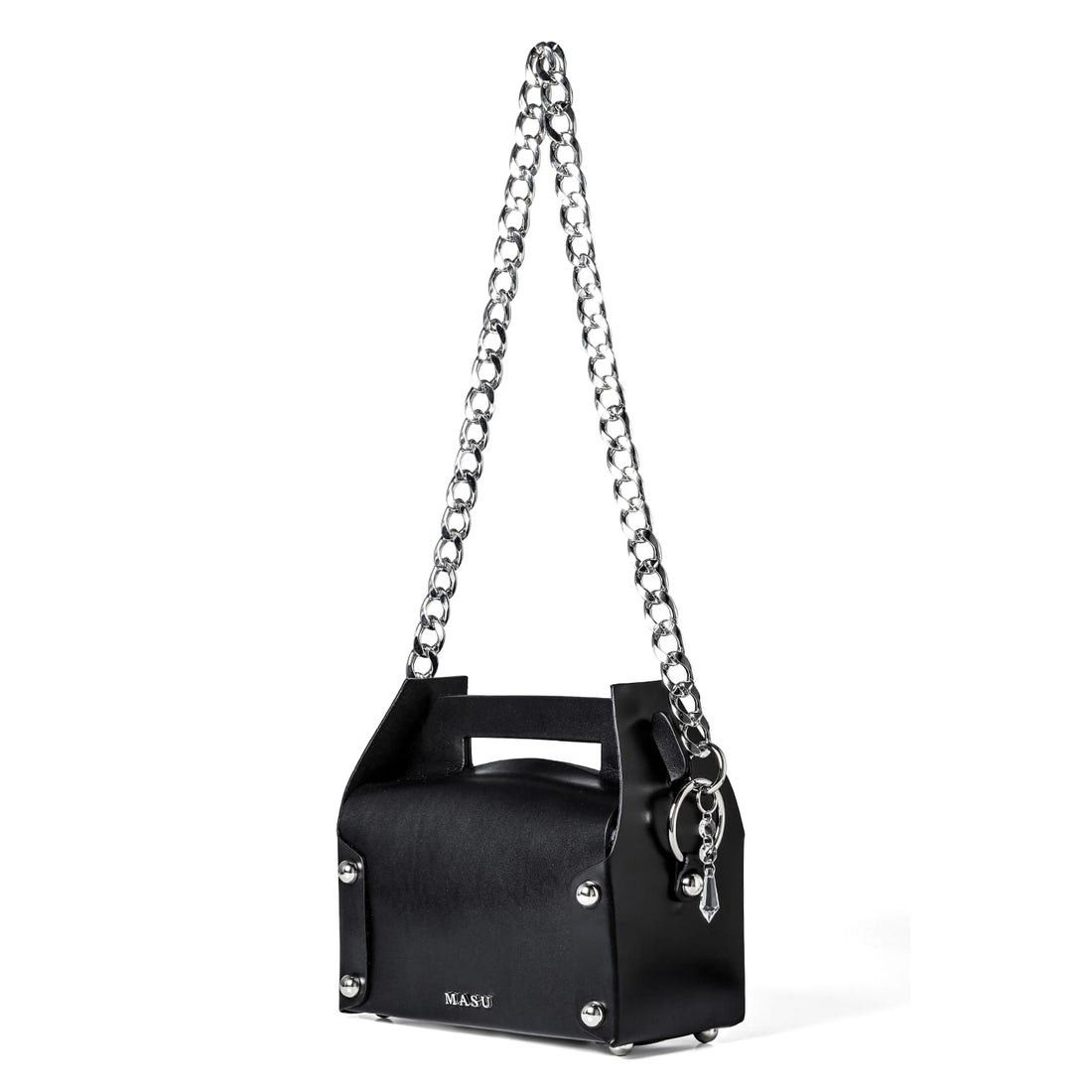 MASU 24AW LEATHER CAKE BAG 黒 ブラック ラージ 大 エム MASU 24AW LEATHER CAKE BAG 黒 ブラック ラージ 大 エム