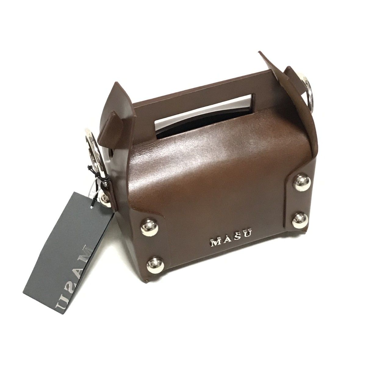 MASU 24AW LEATHER CAKE MINI BAG ブラウン エムエーエスユー レザー ケーキバッグ ミニ ショルダー MASU 24AW LEATHER CAKE MINI BAG ブラウン エムエーエスユー レザー ケーキバッグ ミニ ショルダー