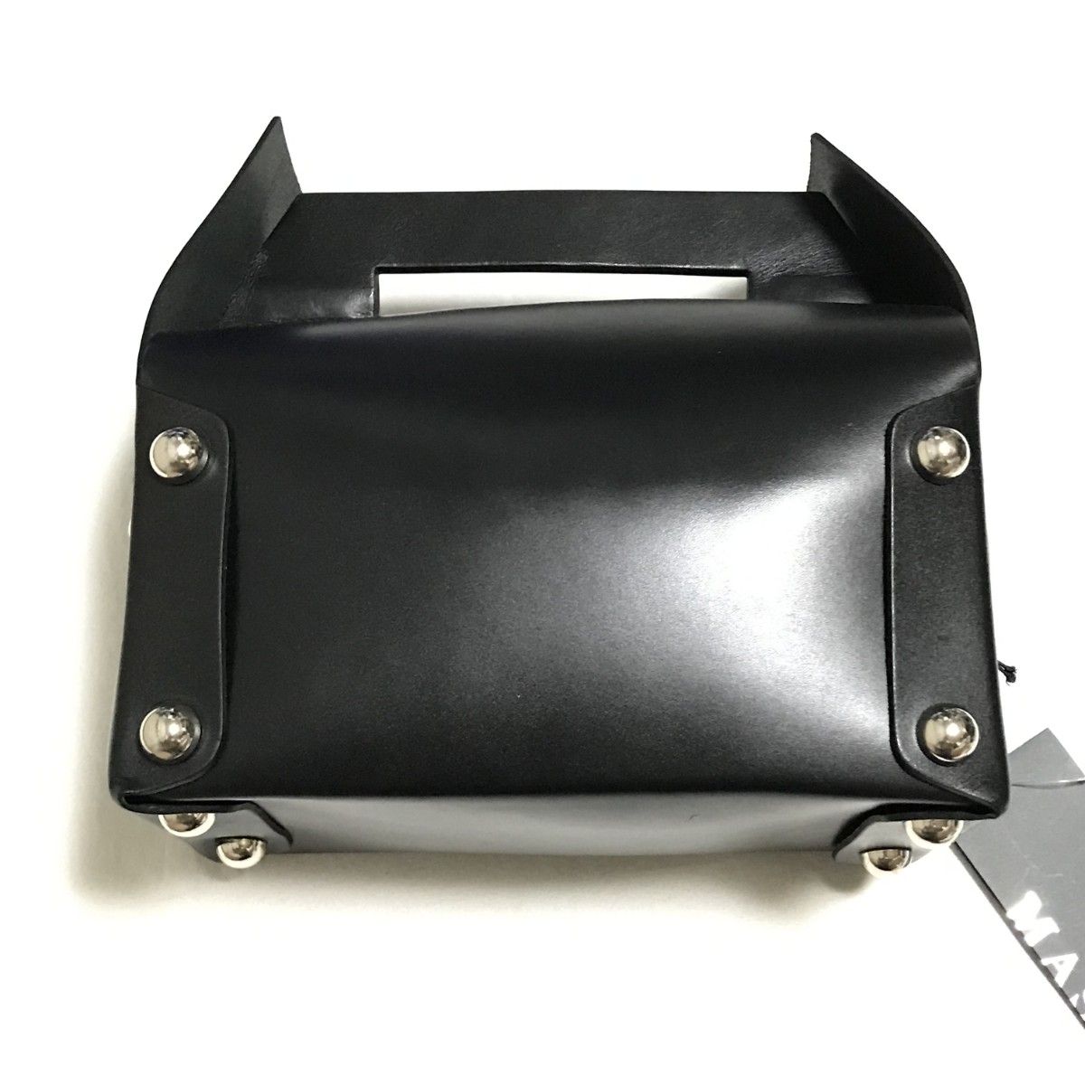 MASU 24AW LEATHER CAKE BAG 黒 ブラック ラージ 大 エム MASU 24AW LEATHER CAKE BAG 黒 ブラック ラージ 大 エム