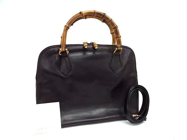 1円 □美品□ GUCCI グッチ 000.1186.0289 バンブー レザー 2WAY 1円 □美品□ GUCCI グッチ 000.1186.0289 バンブー レザー 2WAY