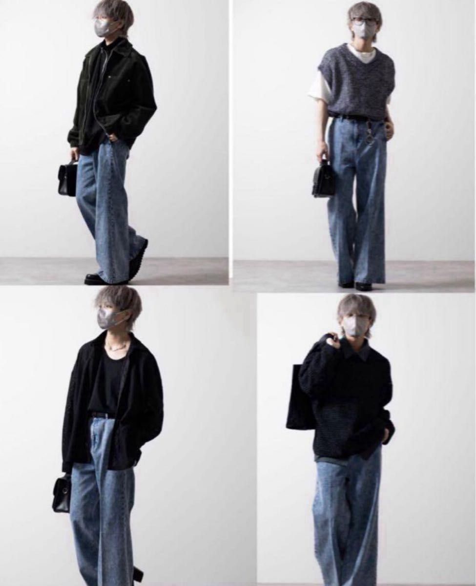完売品 CLEL ヴィンテージデザインフレアデニムパンツ ブルー 完売品 CLEL ヴィンテージデザインフレアデニムパンツ ブルー
