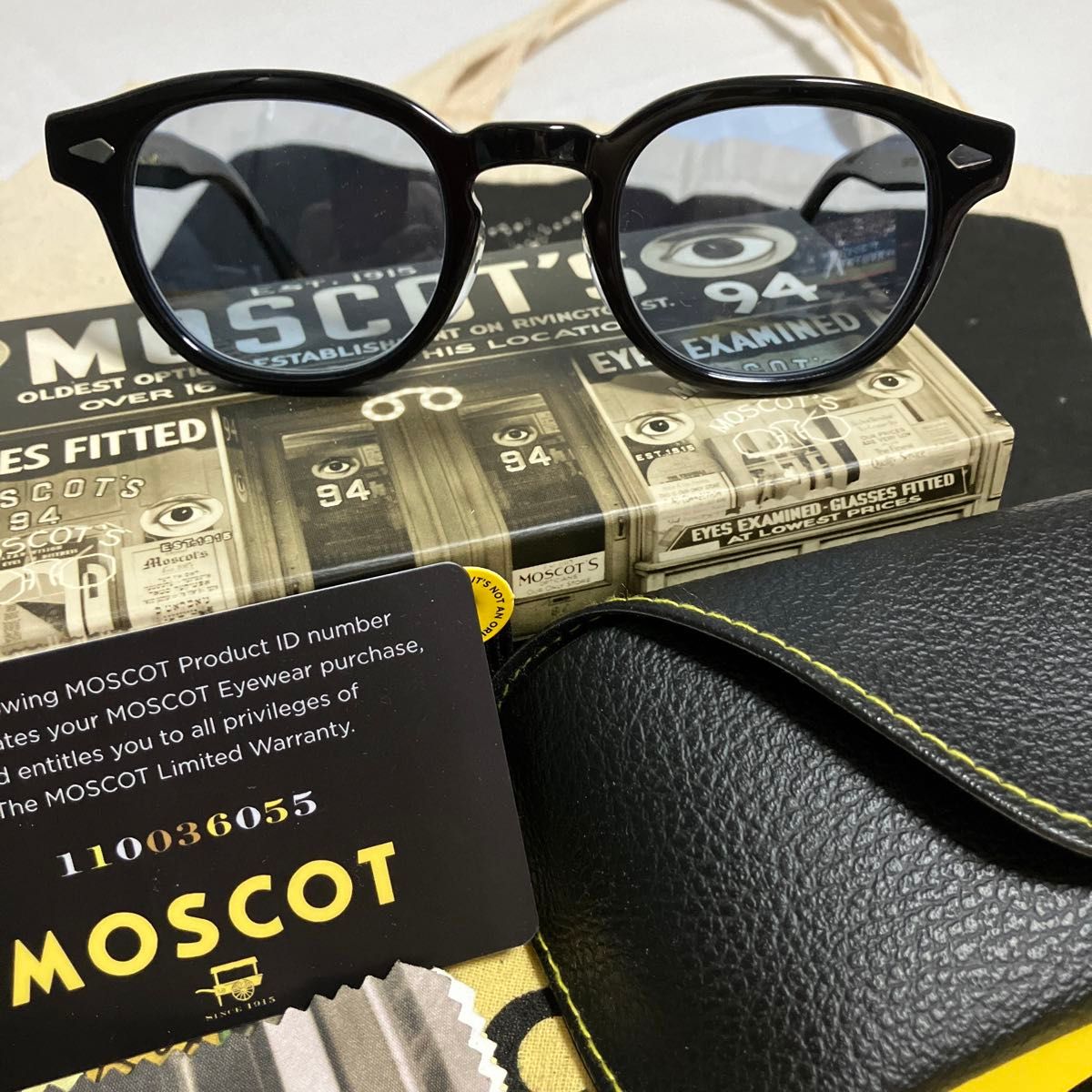 美品 MOSCOT/LEMTOSH モスコット/レムトッシュ ブラック 46 美品 MOSCOT/LEMTOSH モスコット/レムトッシュ ブラック 46