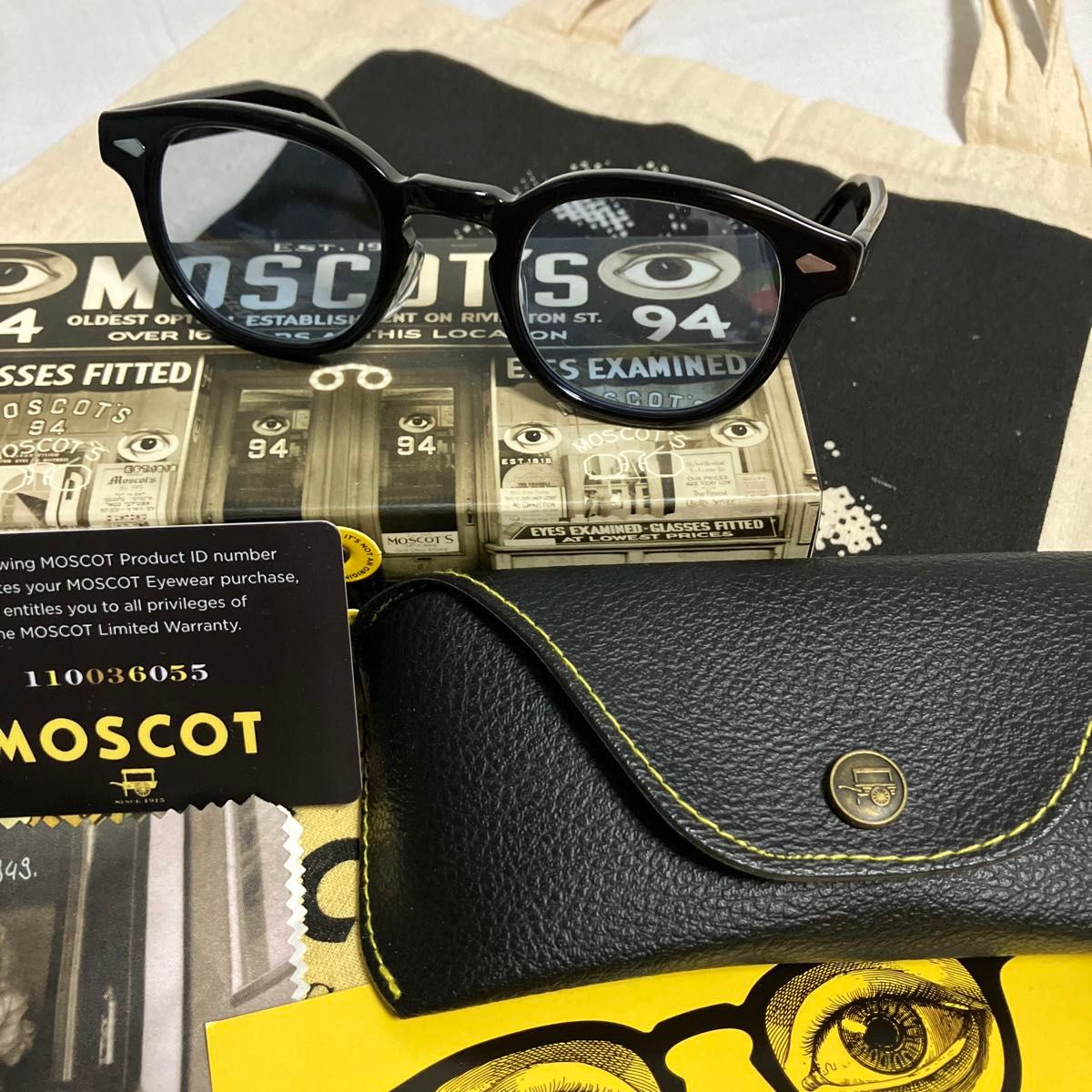 美品 MOSCOT/LEMTOSH モスコット/レムトッシュ ブラック 46 美品 MOSCOT/LEMTOSH モスコット/レムトッシュ ブラック 46