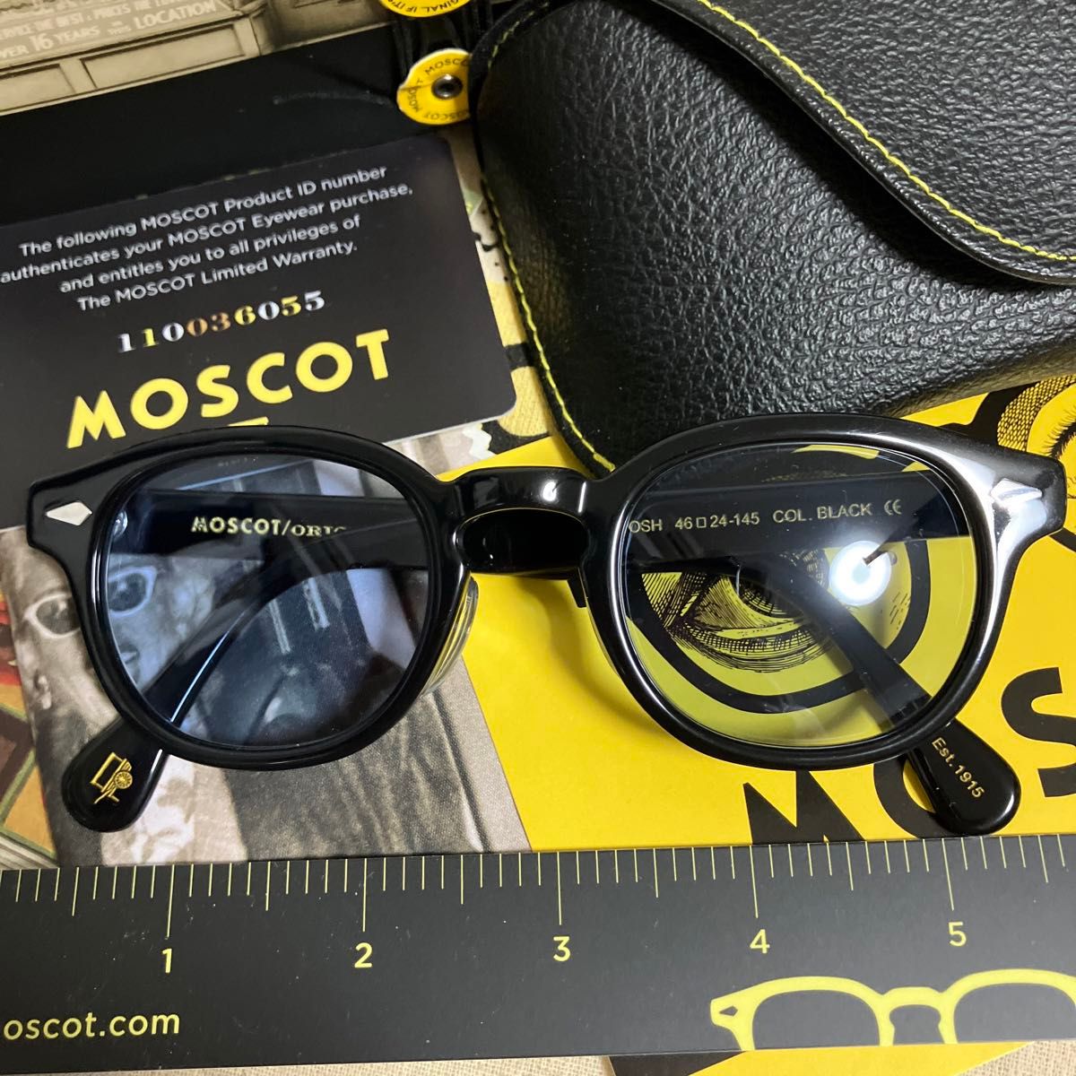 美品 MOSCOT/LEMTOSH モスコット/レムトッシュ ブラック 46 美品 MOSCOT/LEMTOSH モスコット/レムトッシュ ブラック 46