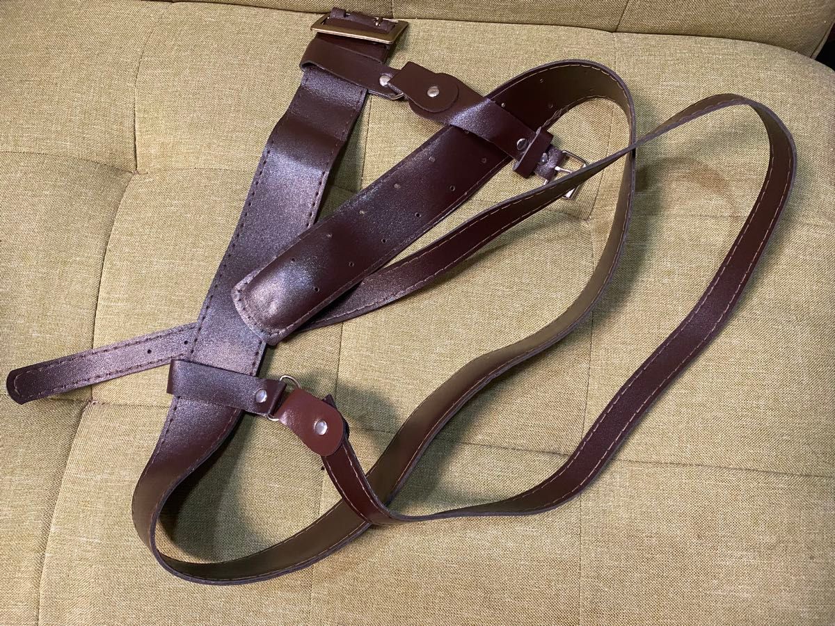 日本軍 将校用の略刀帯 士官用ベルト&肩帯&軍刀吊 (合皮 日本軍 将校用の略刀帯 士官用ベルト&肩帯&軍刀吊 (合皮