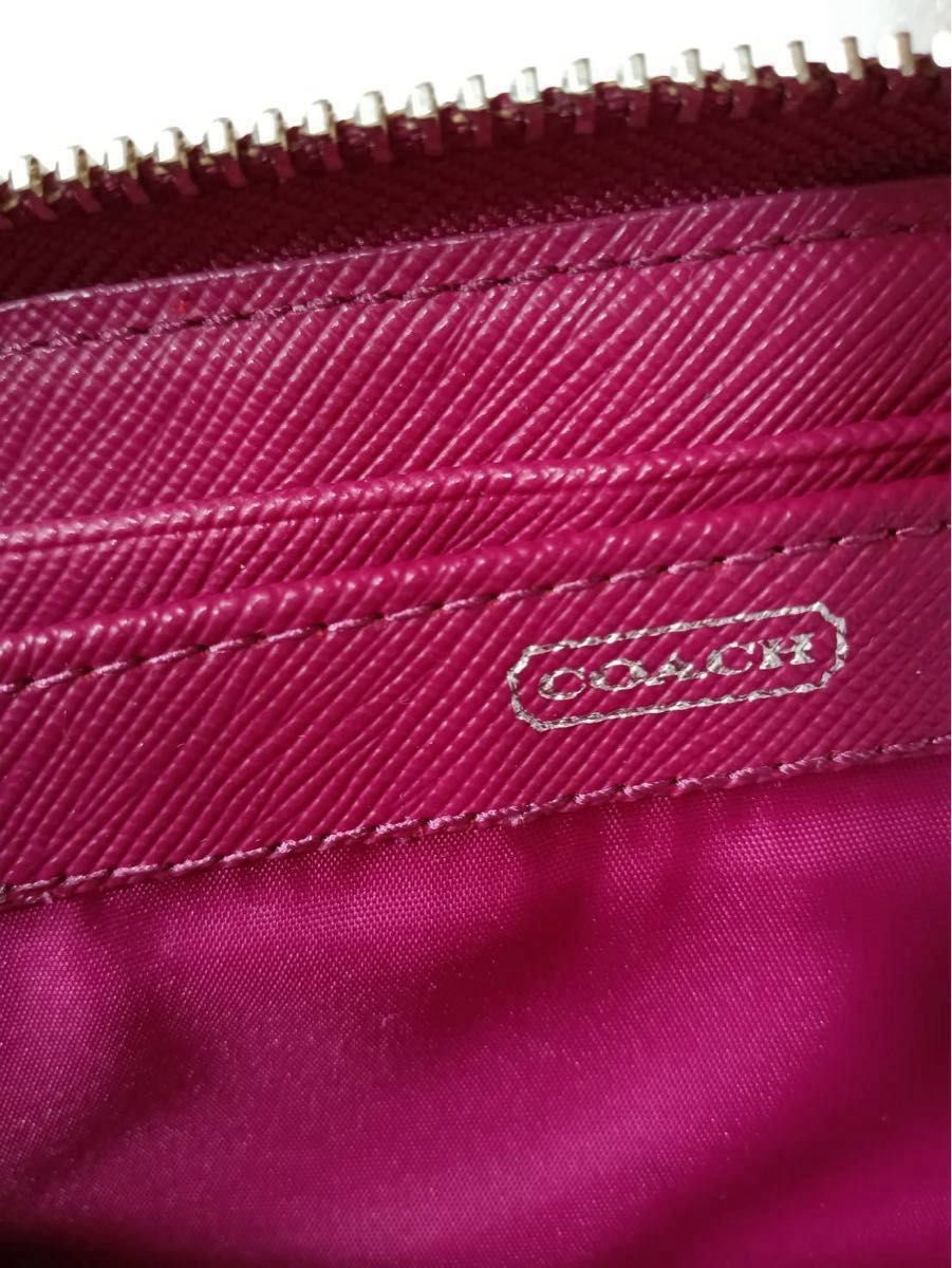 COACH 長財布 ウォレット ワインレッド ロングウォレット ピンク COACH 長財布 ウォレット ワインレッド ロングウォレット ピンク