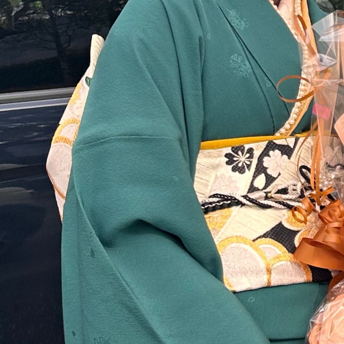 山本寛斎ビリヤードグリーンマリン 成人式振袖 セット 正絹 山本寛斎ビリヤードグリーンマリン 成人式振袖 セット 正絹
