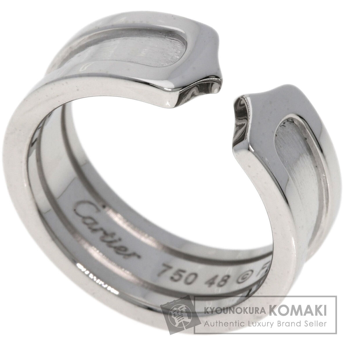 CARTIER カルティエ C2リング #48 リング・指輪 K18ホワイトゴールド レディース 中古