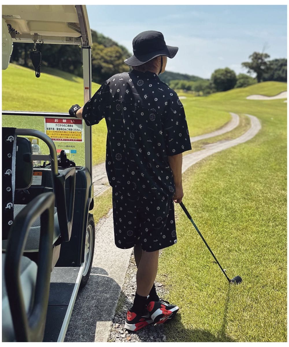 GT MONOGRAM STRETCH S/S SHIRT ゴールドゴルフロッカーズ GT MONOGRAM STRETCH S/S SHIRT ゴールドゴルフロッカーズ