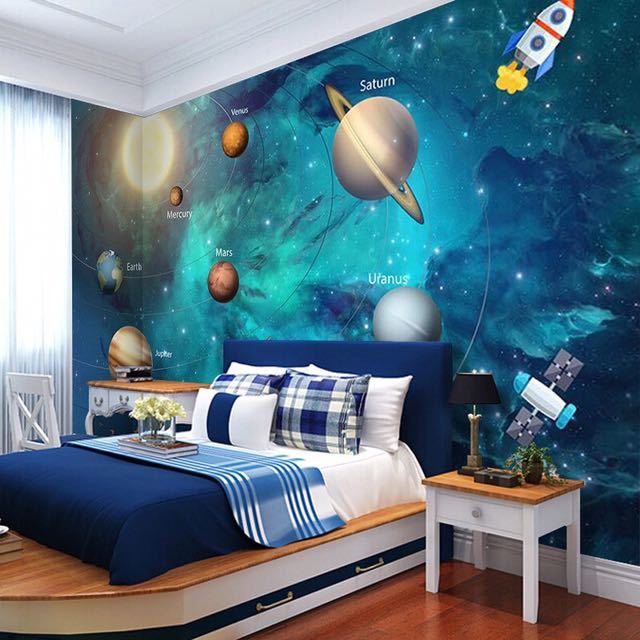 ヤフオク 3d 壁紙宇宙宇宙子供ルーム星空惑星壁紙 3d ステ