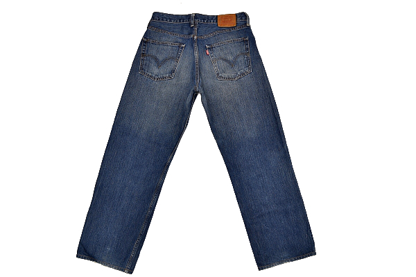 K-0457★Levi's リーバイス 503-03★色落ち抜群 鬼ひげ縦落ち ヴィンテージ加工 TABインディゴデニム ストレートジーンズ W32_画像3