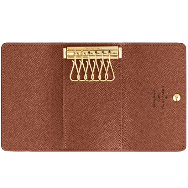 h-f770 新品 ルイヴィトン ミュルティクレ6 6連キーケース モノグラム LV ロゴ 鍵入れ メンズ レディース ブラウン レザー キーリング 小物 ルイヴィトン モノグラム キーケース ミュルティクレ6 鍵 EV77