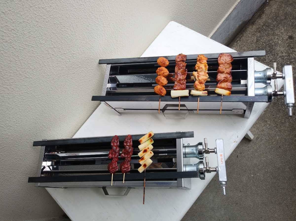 2台セット やきとり焼器台 業務用 焼き鳥焼器 イベント キッチン 2台セット やきとり焼器台 業務用 焼き鳥焼器 イベント キッチン