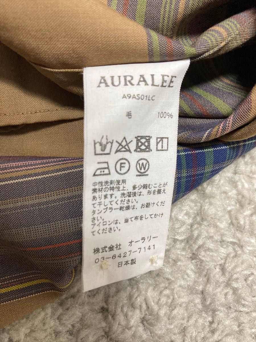 AURALEE(オーラリー)のSUPER LIGHT WOOL CHECK SHIRTS 長袖 AURALEE(オーラリー)のSUPER LIGHT WOOL CHECK SHIRTS 長袖
