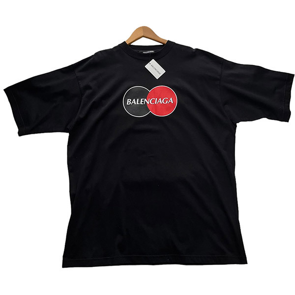 新品】BALENCIAGA マスターカードロゴ オーバーサイズ Tシャツ 新品】BALENCIAGA マスターカードロゴ オーバーサイズ Tシャツ