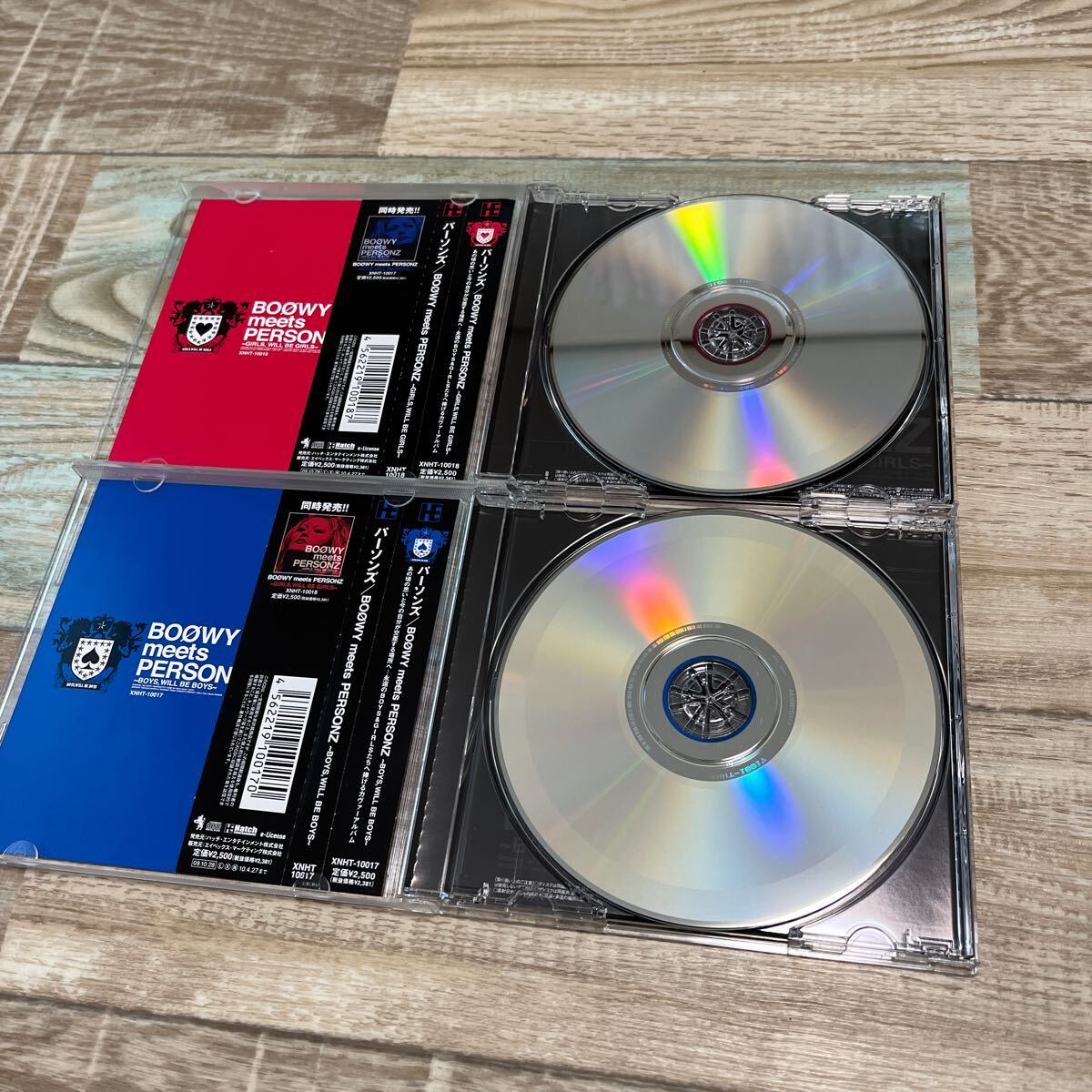 送料無料 希少CD 帯有美品 BOOWY meets PERSONZ 赤青2枚セット 送料無料 希少CD 帯有美品 BOOWY meets PERSONZ 赤青2枚セット