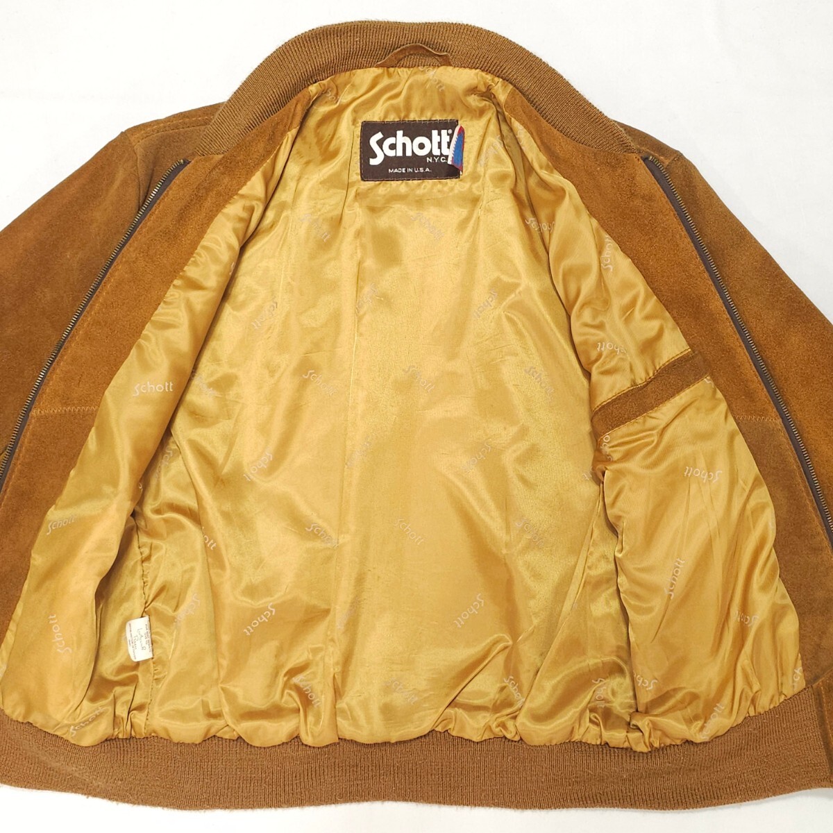 アメリカUSA製ショットSchott 327スエードボンバージャケット38 アメリカUSA製ショットSchott 327スエードボンバージャケット38