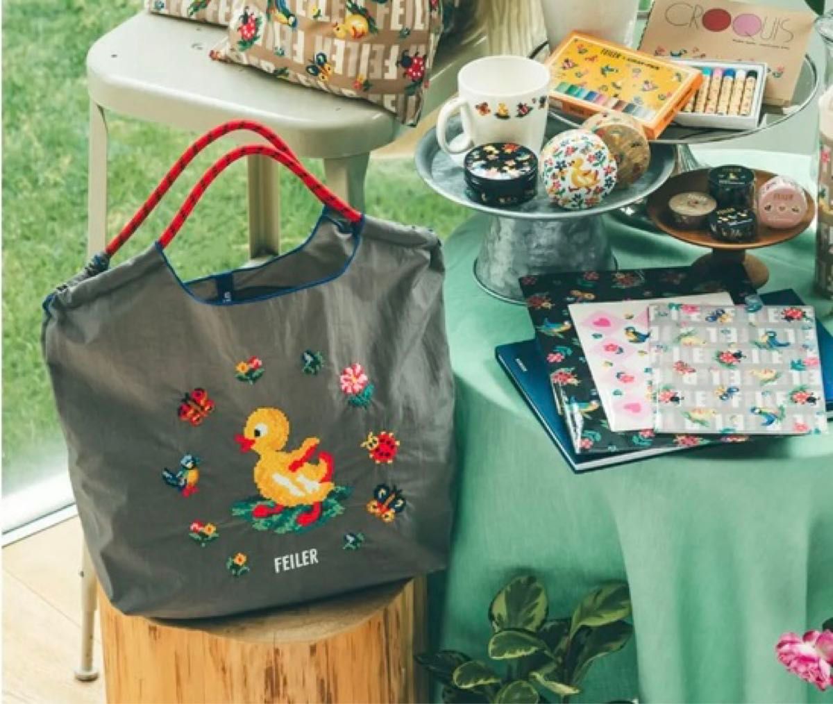 FEILER ボールアンドチェーン フェイラー ハイジ バッグL 刺繍 FEILER ボールアンドチェーン フェイラー ハイジ バッグL 刺繍