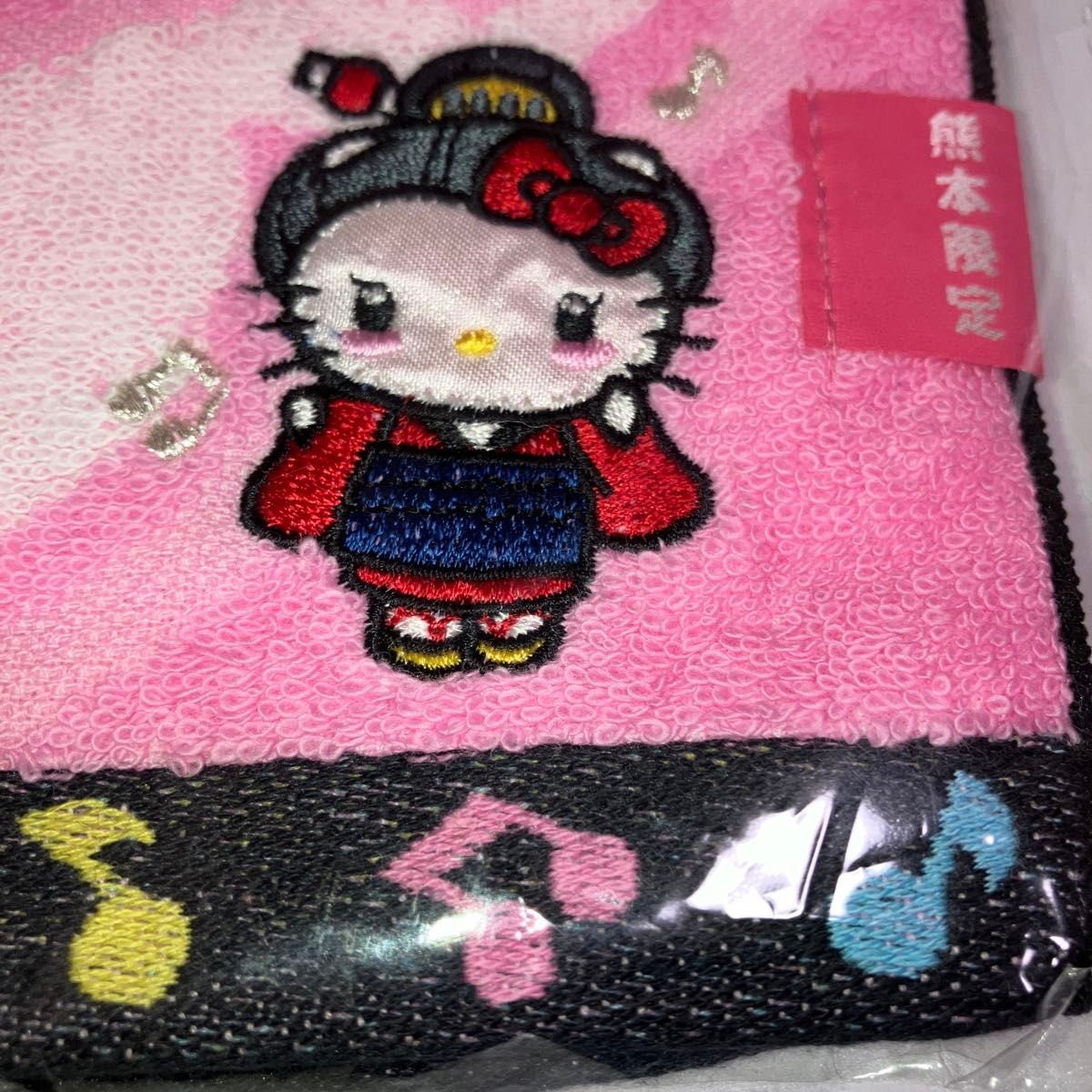 未使用☆ハローキティ タオルハンカチ 刺繍 サンリオ 2001年製 未使用☆ハローキティ タオルハンカチ 刺繍 サンリオ 2001年製