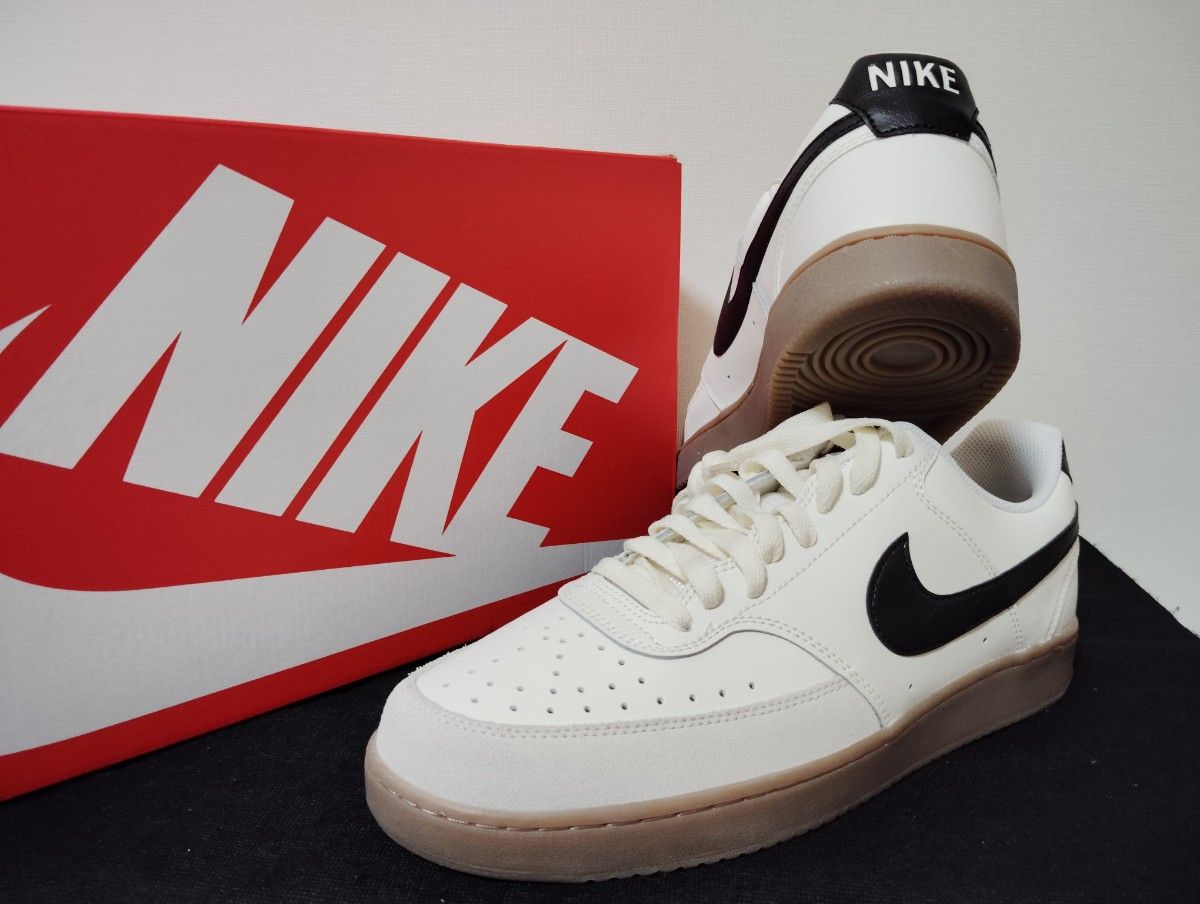 新品29cmNIKEナイキコートビジョンメンズホワイトブラック白黒 新品29cmNIKEナイキコートビジョンメンズホワイトブラック白黒