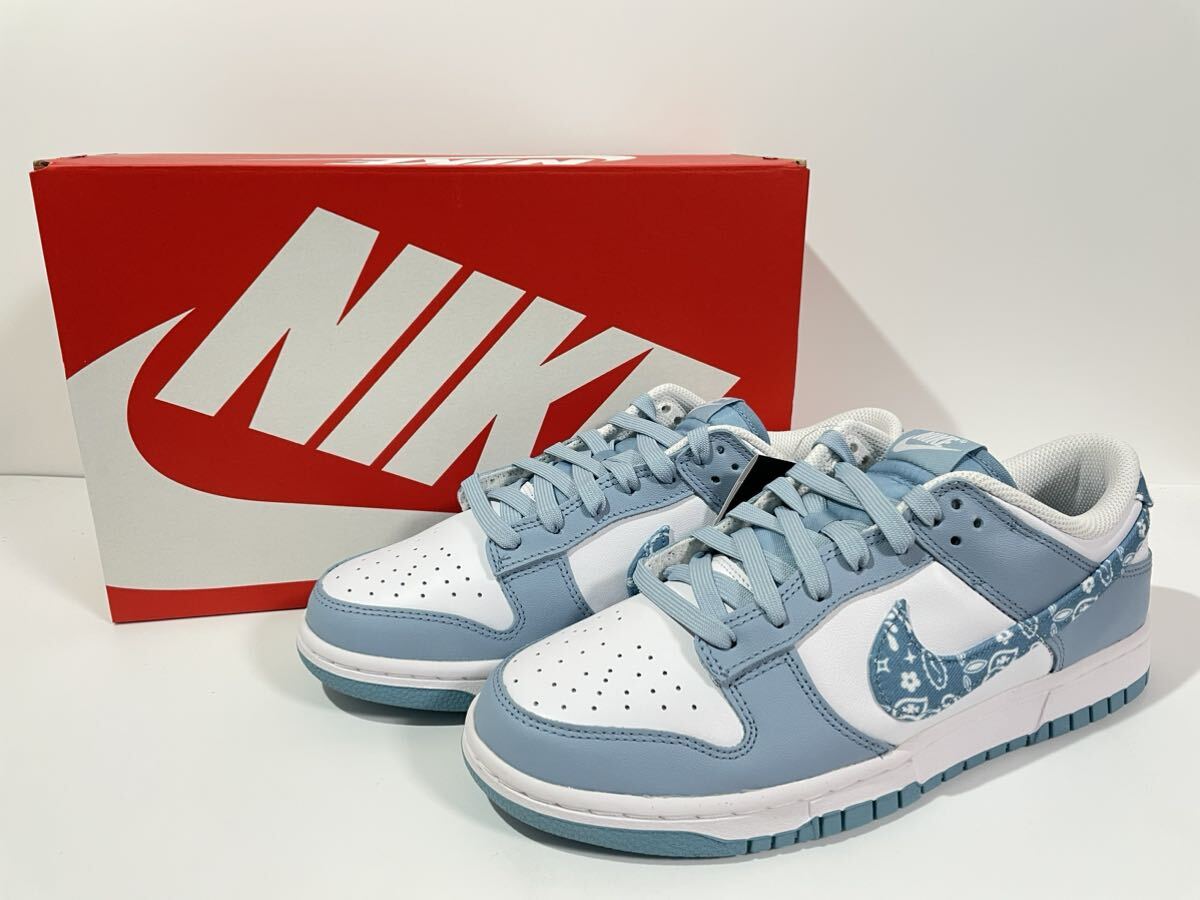 新品】W27㎝/M26 5㎝ Nike WMNS Dunk Low ESS Blue Paisley 新品】W27㎝/M26 5㎝ Nike WMNS Dunk Low ESS Blue Paisley