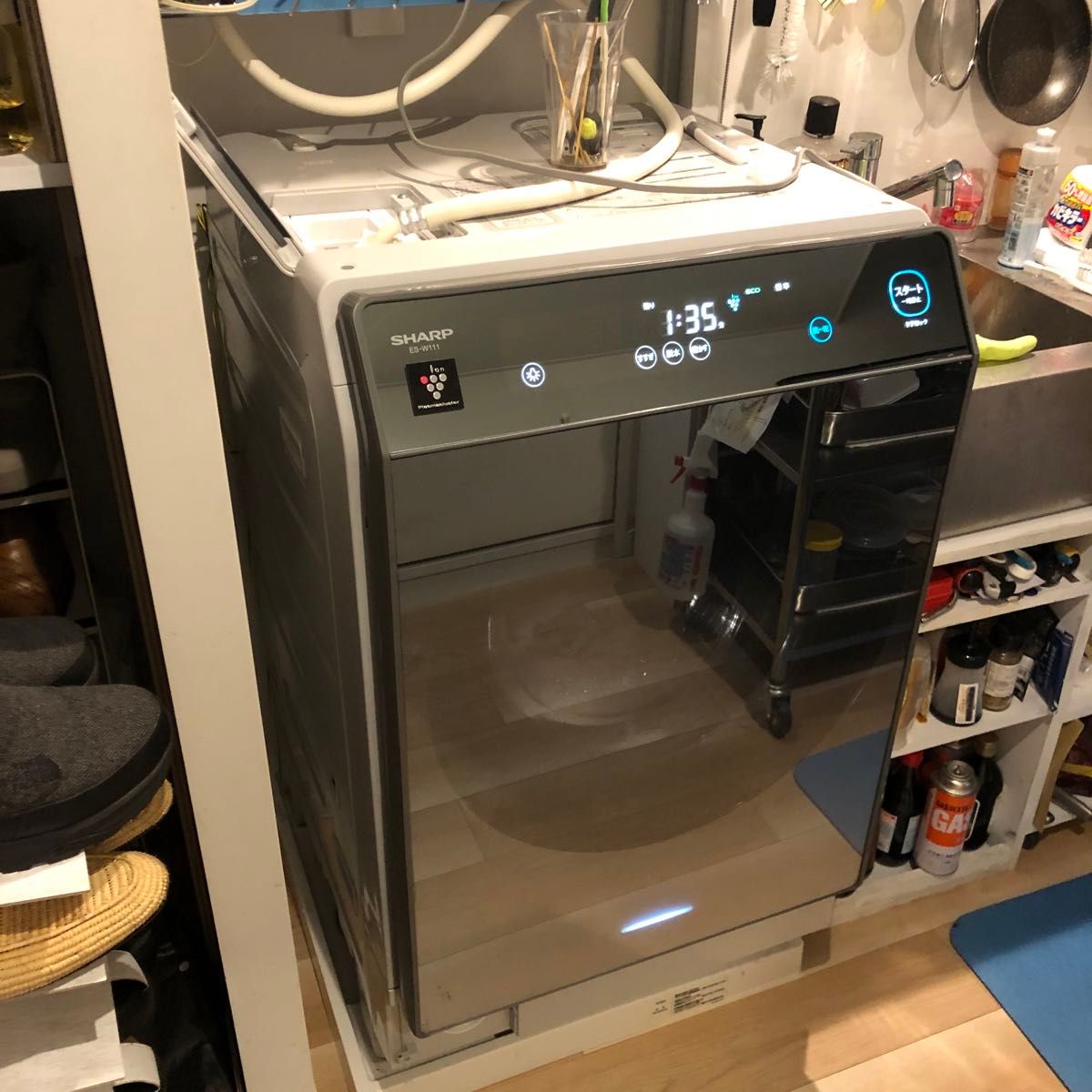 値下げ不可 SHARP ドラム式電気洗濯乾燥機 左開き ES-W111-SL 値下げ不可 SHARP ドラム式電気洗濯乾燥機 左開き ES-W111-SL