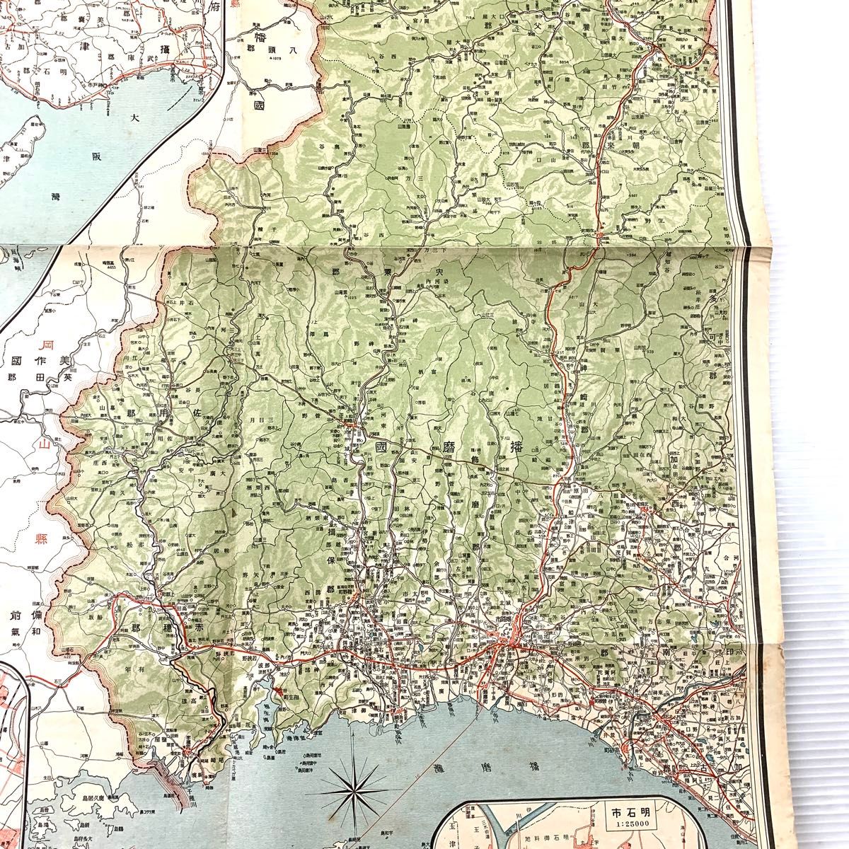 古地図】日本交通分県地図 兵庫県ノ二 大正14年発行 大阪毎日 古地図】日本交通分県地図 兵庫県ノ二 大正14年発行 大阪毎日