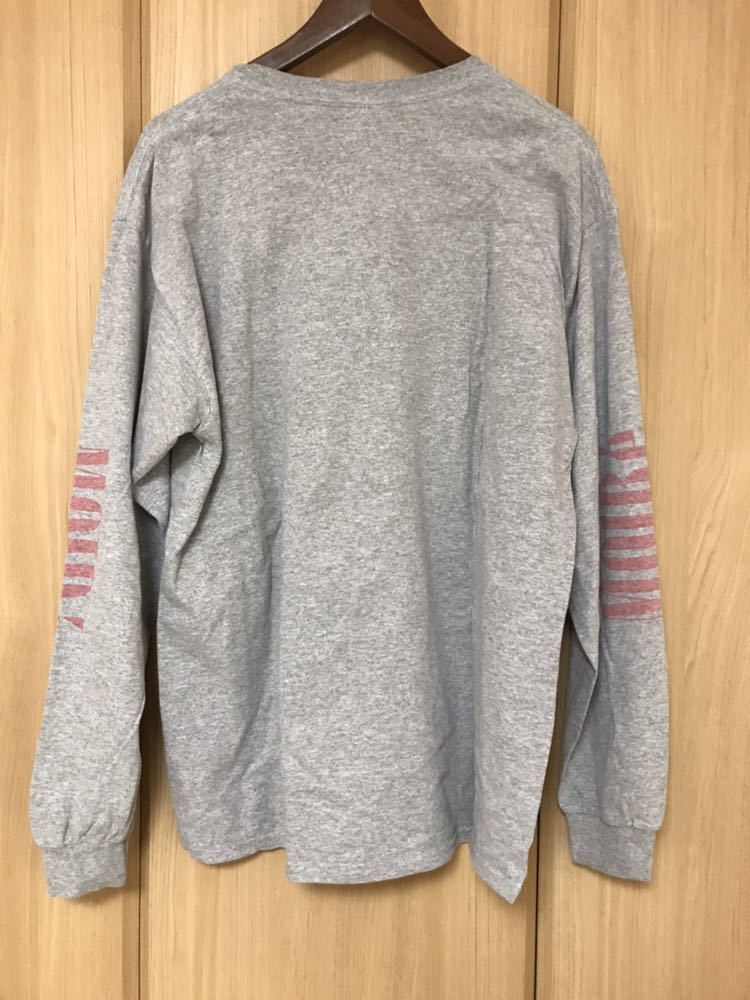 【美品】 FLAGSTUFF フラッグスタッフ / SIGMAR LS Tee / L グレー / ロンT ロングスリーブ 袖プリントMOIRE_画像6