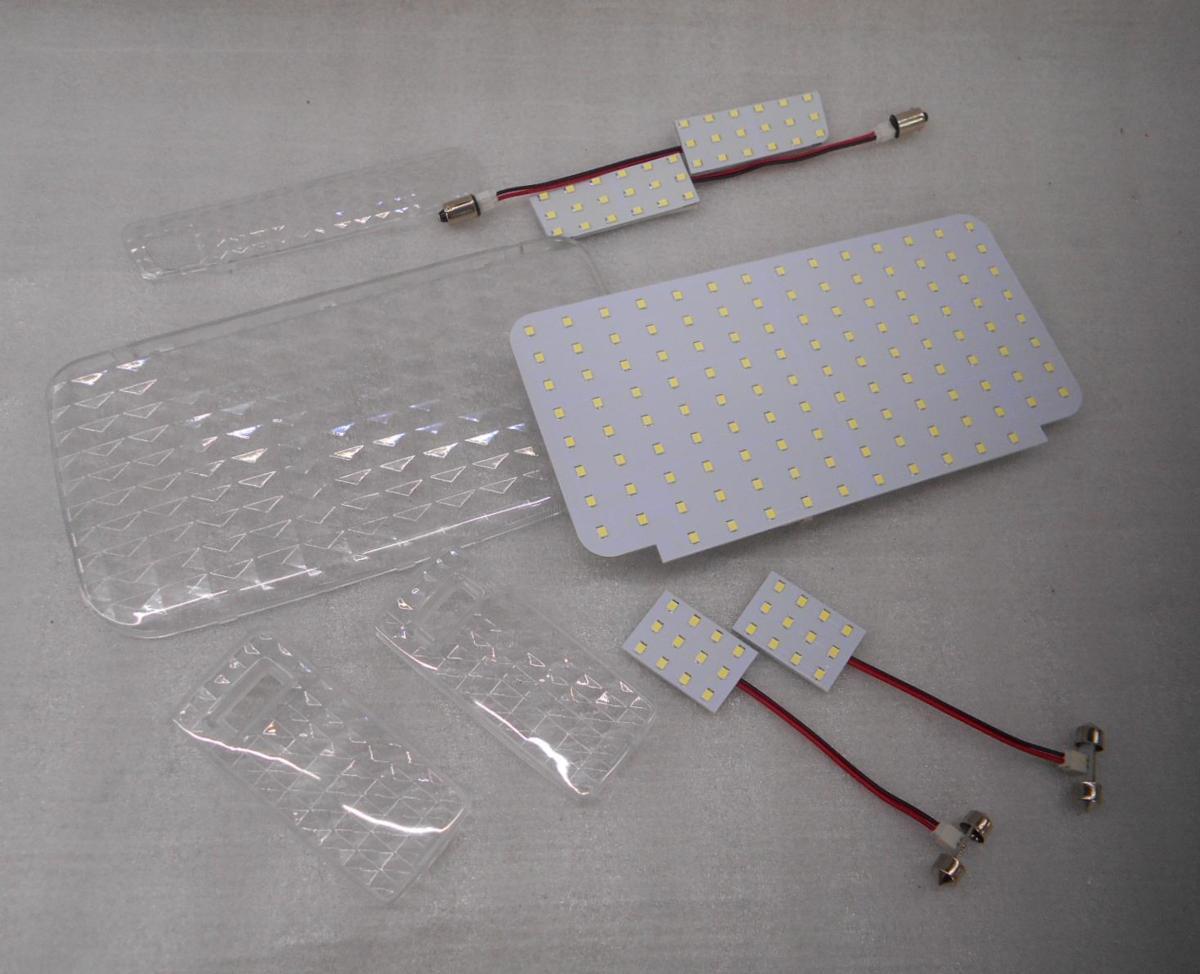 § ２１８ LEDランプ＆クリスタル ルームランプレンズ?。迸_分セット § ２００ハイエース?。樱牵獭。毙?、２型、３型前期