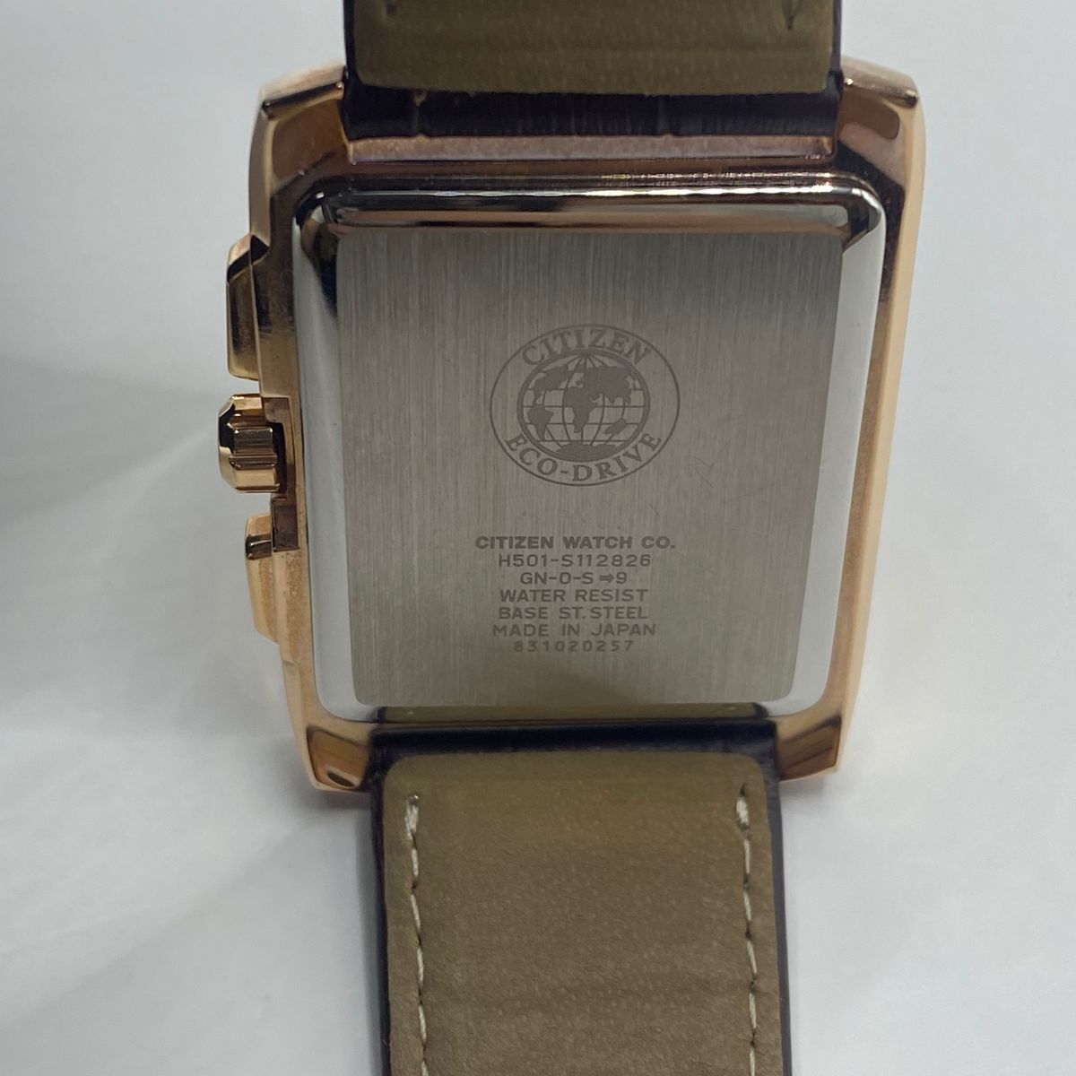 未使用】CITIZEN シチズン エコドライブ スクエア クロノグラフ 未使用】CITIZEN シチズン エコドライブ スクエア クロノグラフ