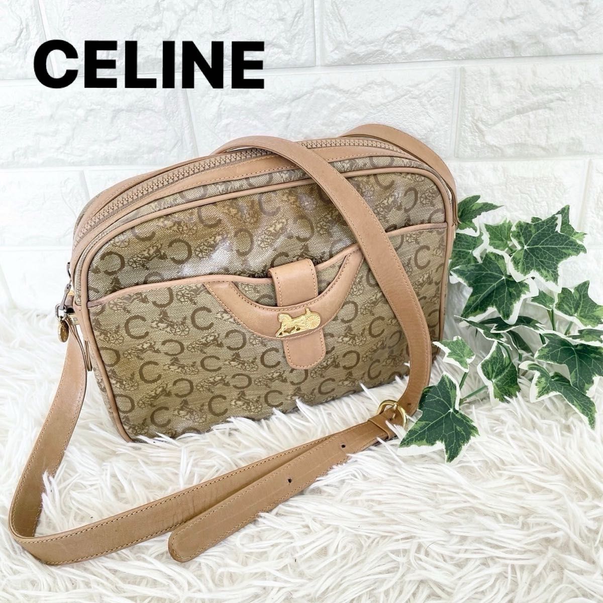 CELINE オールドセリーヌ Cマカダム ショルダーバッグ PVC 馬車 CELINE オールドセリーヌ Cマカダム ショルダーバッグ PVC 馬車
