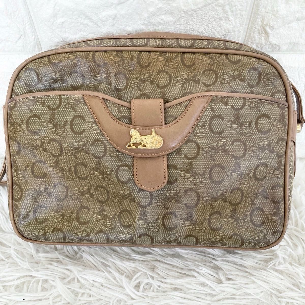 CELINE オールドセリーヌ Cマカダム ショルダーバッグ PVC 馬車 CELINE オールドセリーヌ Cマカダム ショルダーバッグ PVC 馬車