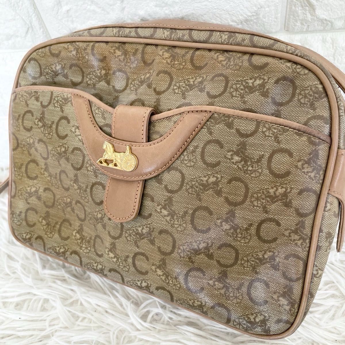 CELINE オールドセリーヌ Cマカダム ショルダーバッグ PVC 馬車 CELINE オールドセリーヌ Cマカダム ショルダーバッグ PVC 馬車