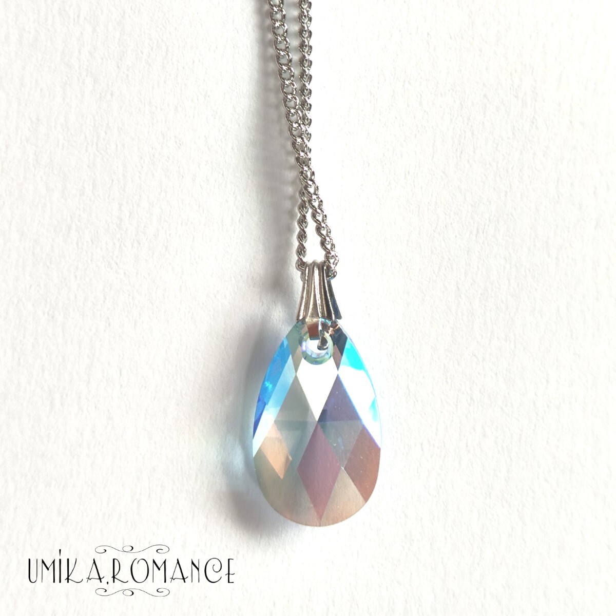  affordable goods! small shines aquamarine. necklace * metal fittings modification possible 