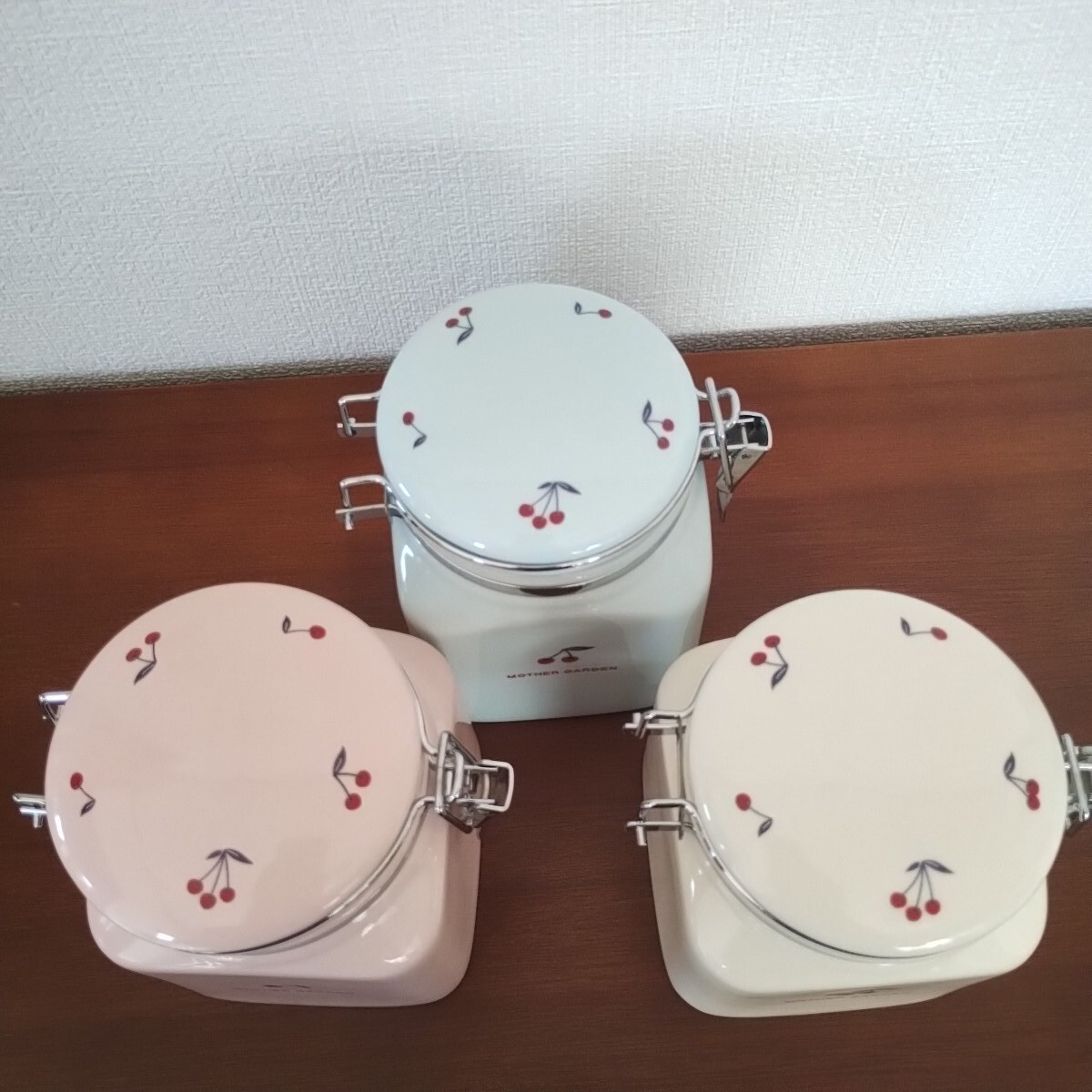 未使用 マザーガーデン MOTHER GARDEN キャニスター 保存容器 3 未使用 マザーガーデン MOTHER GARDEN キャニスター 保存容器 3