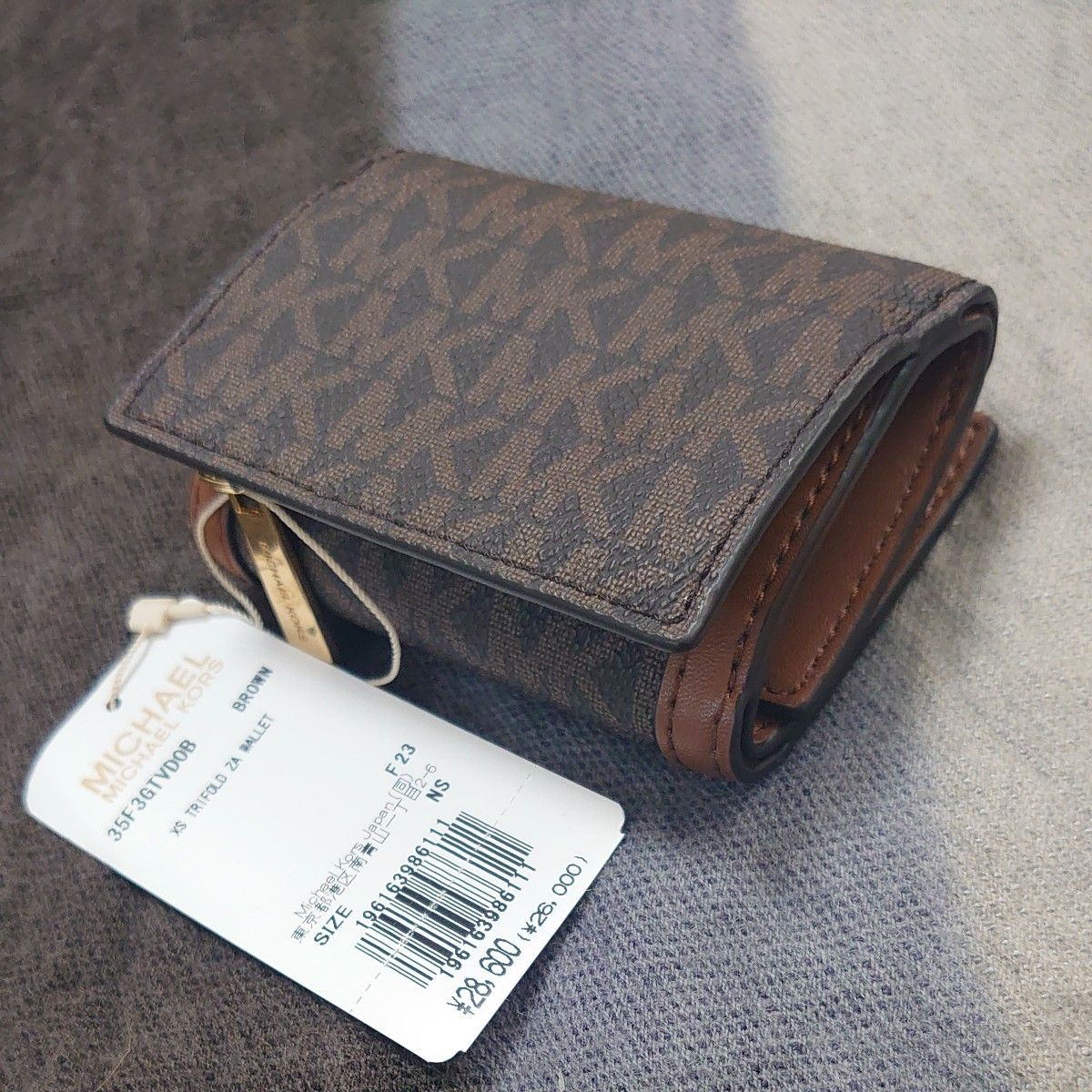 新品未使用】MICHAEL KORS マイケルコース 三つ折り財布 新品 新品未使用】MICHAEL KORS マイケルコース 三つ折り財布 新品