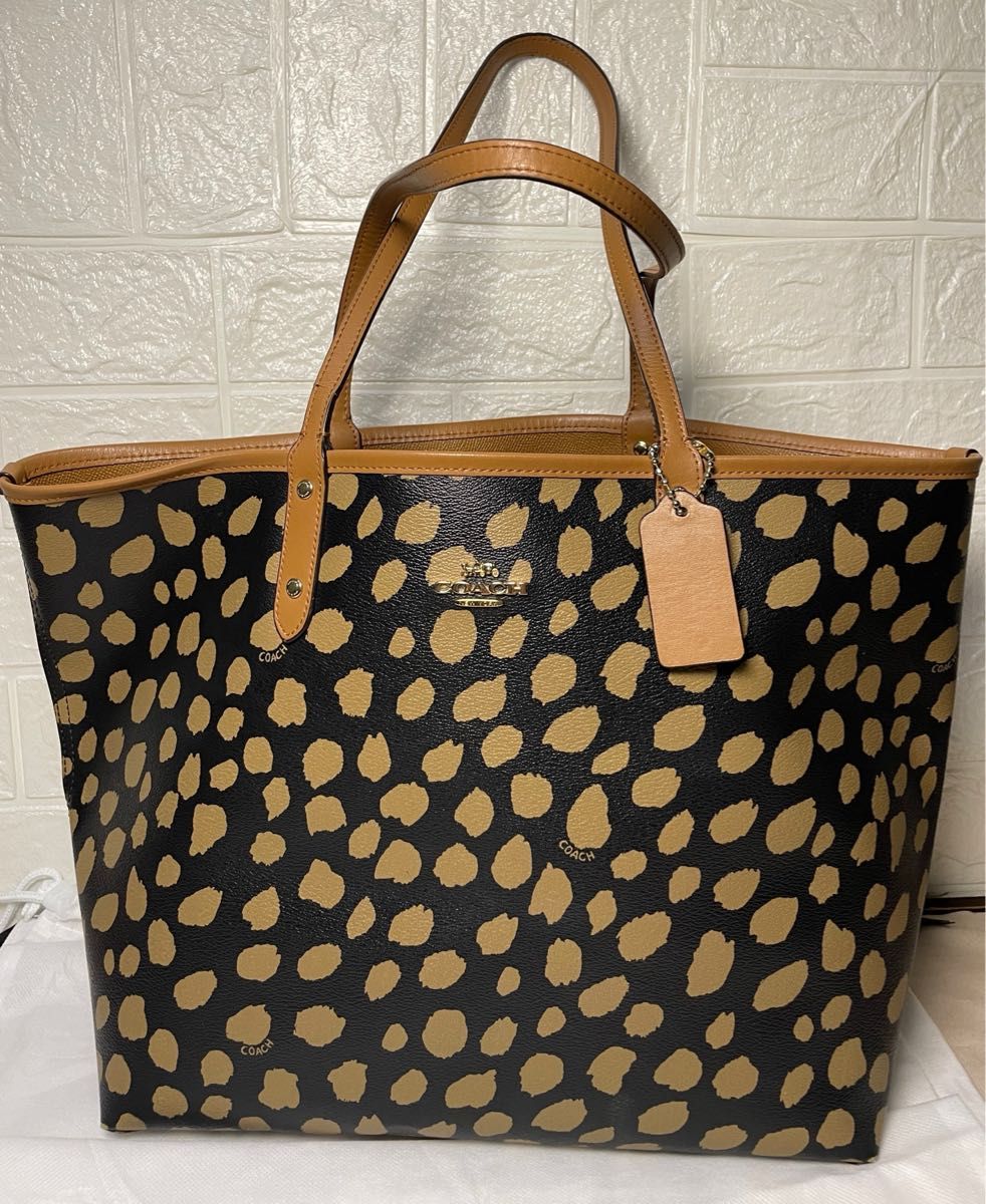 セールCoachレオパードシグネチャープリントシティトートバッグ コーチ バッグ レディース COACH トートバッグ シティ トート