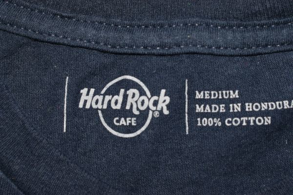 ☆US古着 Hard Rock CAFE ハードロックカフェ プリント Tシャツ ネイビー【M】コットン　　　　　◆9572◆_画像4