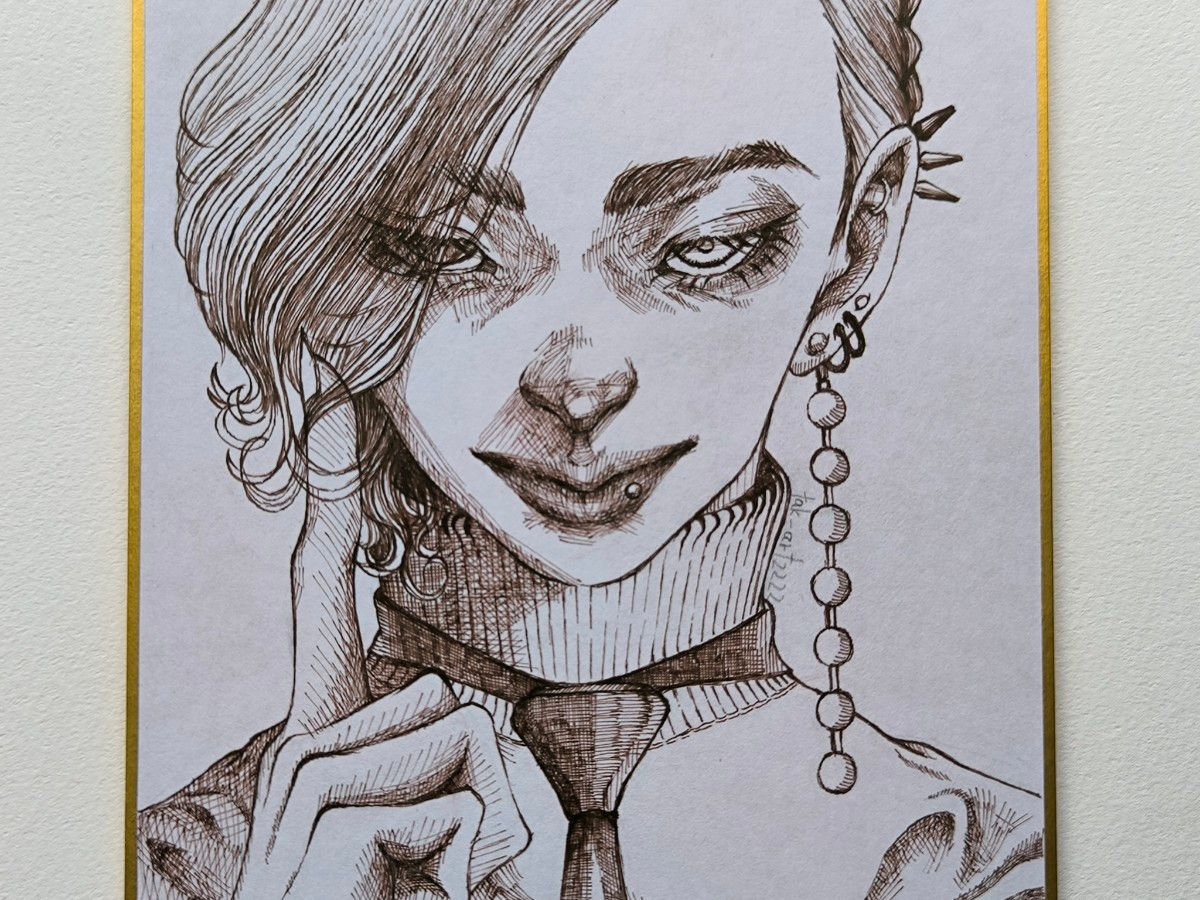 23816/A 肉筆原画 水彩画 ドローイング 手描きイラスト 美人画 23816/A 肉筆原画 水彩画 ドローイング 手描きイラスト 美人画