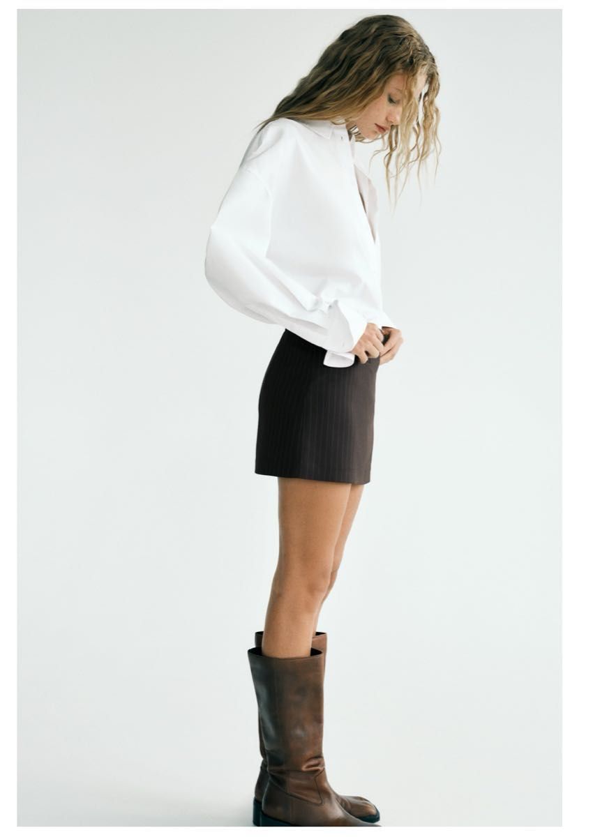 ZARA ザラ ストライプ ミニスカート ブラックレディースXSサイズ ZARA ザラ ストライプ ミニスカート ブラックレディースXSサイズ
