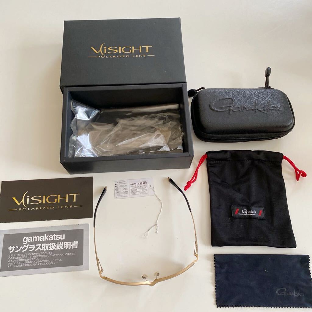 がまかつ GM-1776 レンズカラー・ヴィヴィット ゴールド ViSIGHT POLARIZED LENS 偏光サングラス UV
