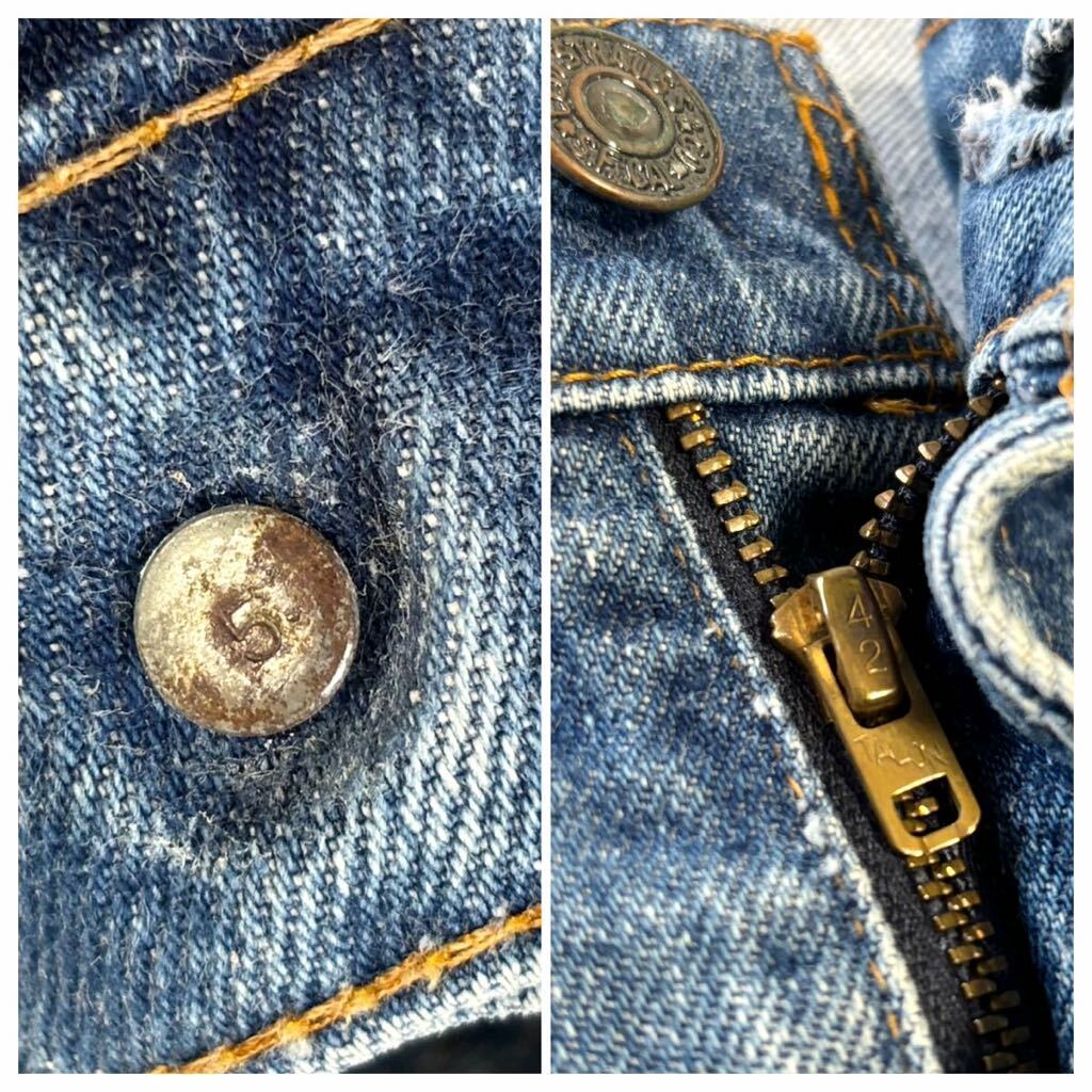 USA製 Levi's 505 66 前期 スモールe 黒カン シングル USA製 Levi's 505 66 前期 スモールe 黒カン シングル