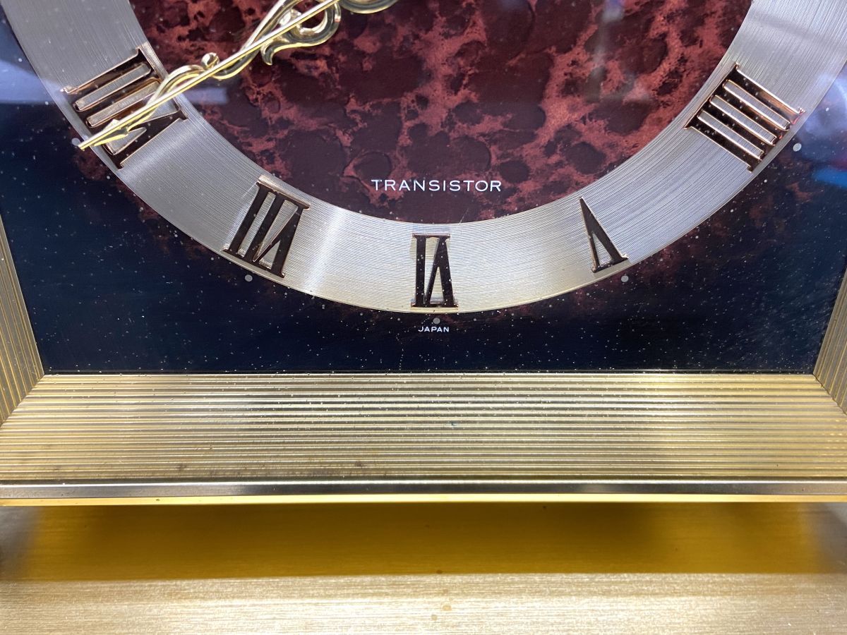 G394 昭和レトロ 昭和48年 SEIKO セイコー 置時計 金色 RZ-402 G394 昭和レトロ 昭和48年 SEIKO セイコー 置時計 金色 RZ-402