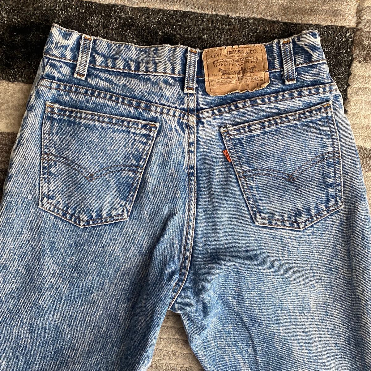 希少80s USA製 Levi'sリーバイス 550 ケミカルウォッシュ デニム 希少80s USA製 Levi'sリーバイス 550 ケミカルウォッシュ デニム