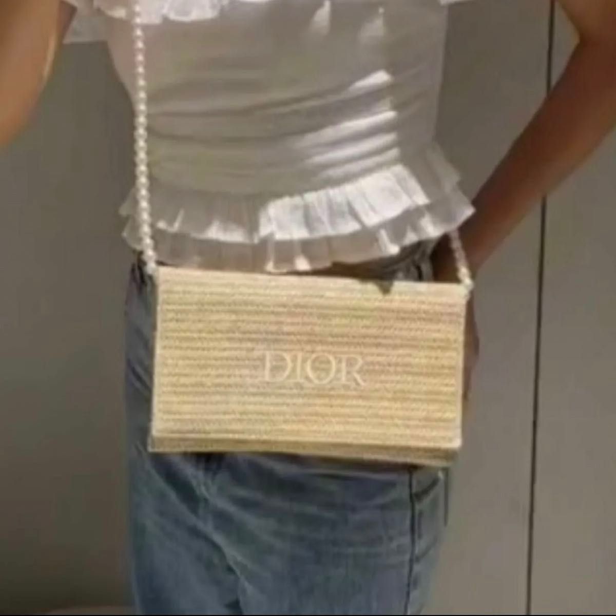 ラッピング付 新品未使用 DIOR ディオール ラタンポーチ ラッピング付 新品未使用 DIOR ディオール ラタンポーチ