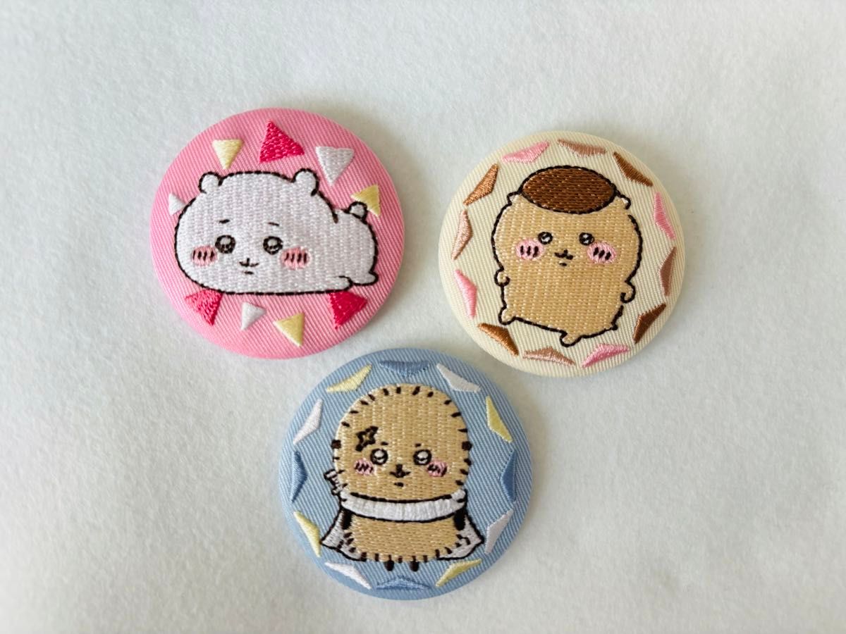 ちいかわ 刺繍缶バッジ 全14種 コンプリート ちいかわ 刺繍缶バッジbiscuit 全14種フルコンプ ちいかわ 刺繍