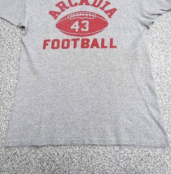 50s チャンピオン ランナータグ 3段 染み込みプリント Tシャツ 44 良品