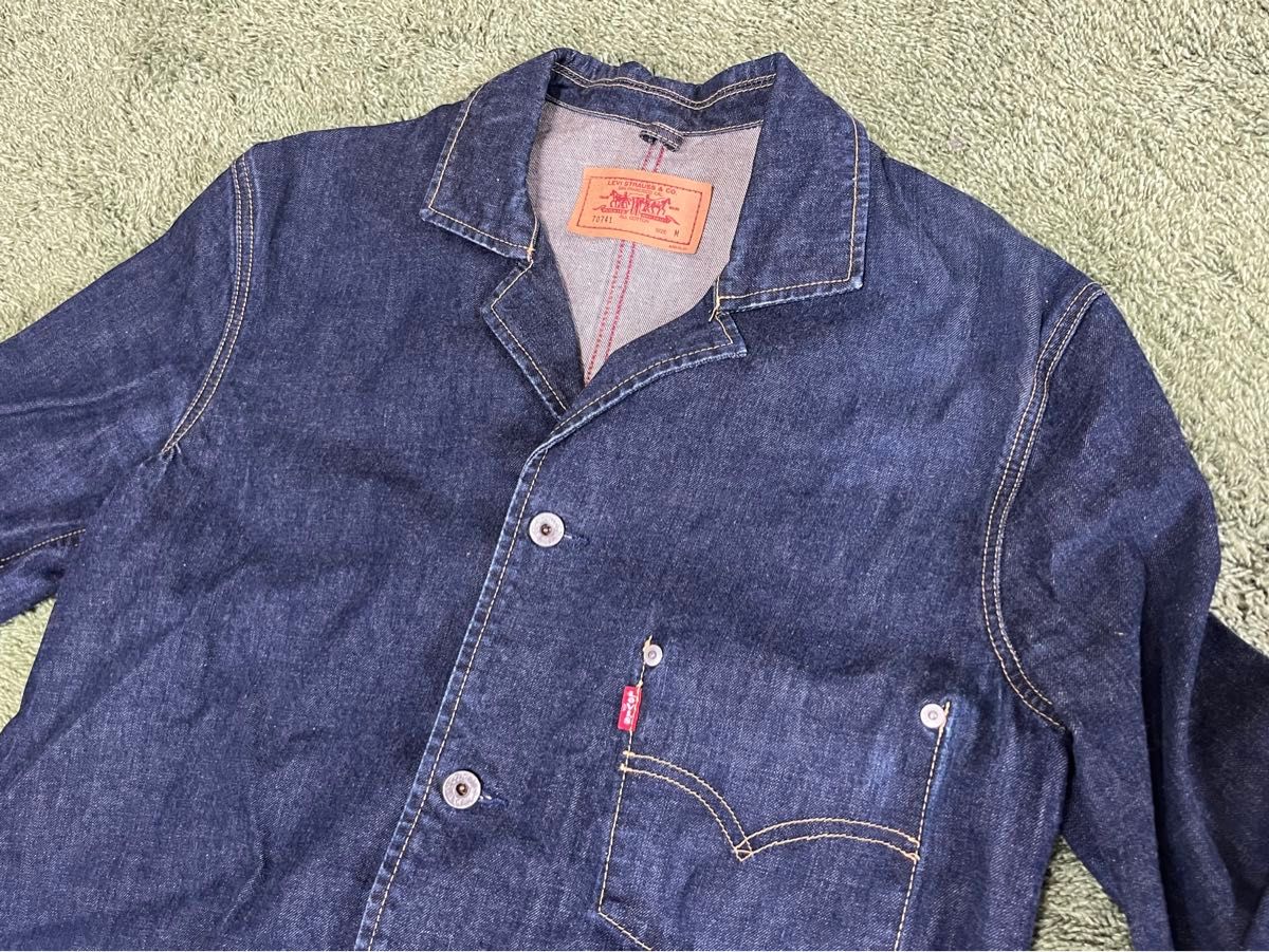 Levi's リーバイス デニムカバーオール 濃紺 インディゴ Mサイズ Levi's リーバイス デニムカバーオール 濃紺 インディゴ Mサイズ